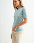 Skyway Short Sleeve Mock Neck Sweater