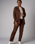 Brown snake print denim jacket