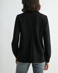 Black Ribbed Blazer