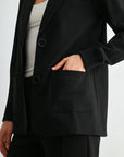 Black Ribbed Blazer