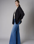 Embrace the beauty of 'Black' in our signature Ribbed Blazer.