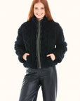 Black Faux-Fur Jacket