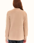 Champagne Long Sleeve Sweater Blazer