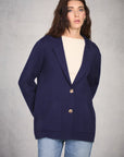 Midnight Long Sleeve Sweater Blazer