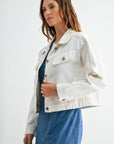 Slant Pocket Jacket Ivory