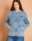 Indigo Quilted Denim Jacket