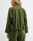 Pine Cropped Dolman Sleeve Jacket