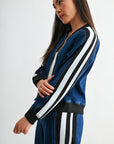 Indigo Petite Athletic Striped Denim