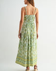 Printed Empire Waist Maxi Dress Pear