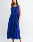 Cobalt Halter Neck A-line Maxi Dress