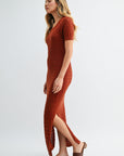 Paprika Crochet Midi Dress
