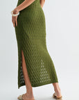 Pine Crochet Midi Dress