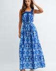 Cobalt Square Neck Maxi Dress