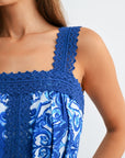 Cobalt Square Neck Maxi Dress