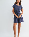 Smoke Tie Waist Romper