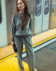 Charcoal Barrel Leg Sweatpant