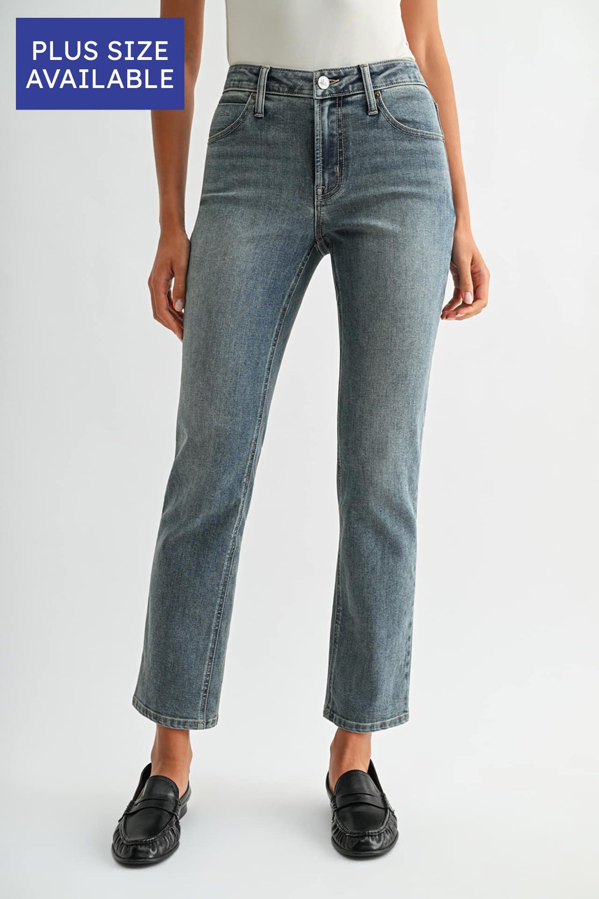 Antique Whisker Wash Plus-Size Dover Straight Leg