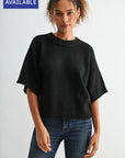 Black Plus-Size Broome Crop Sweater