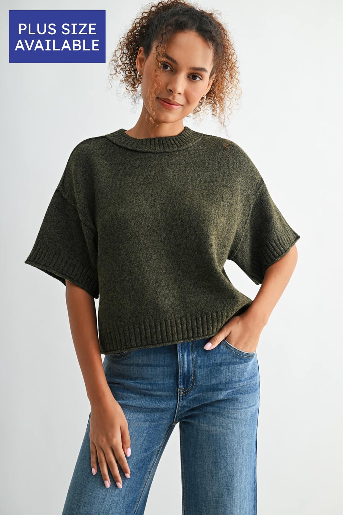 Earth Plus-Size Broome Crop Sweater