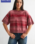 Cherry Plus-Size Broome Striped Crop Sweater