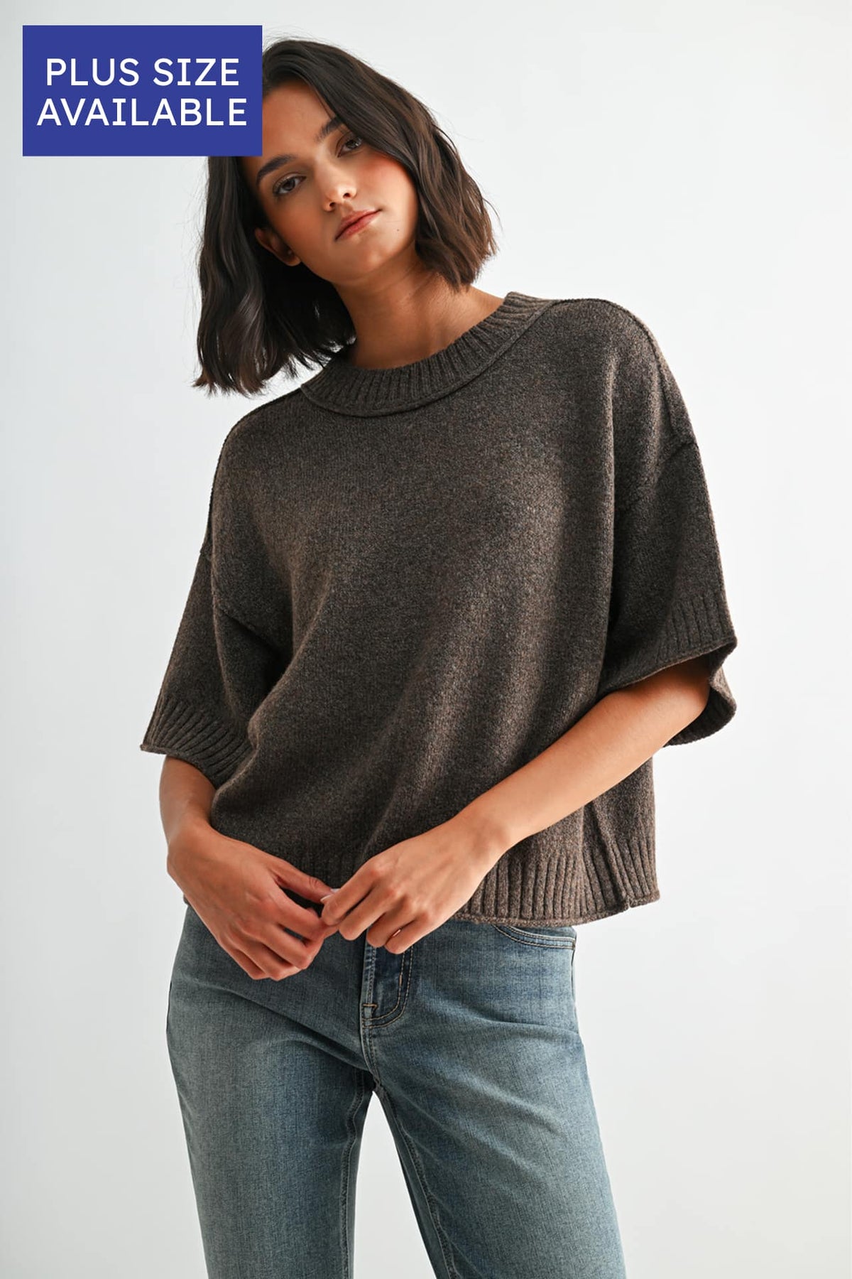 Earth Plus-Size Broome Crop Sweater