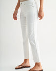 Ivory Cropped Flare Leg
