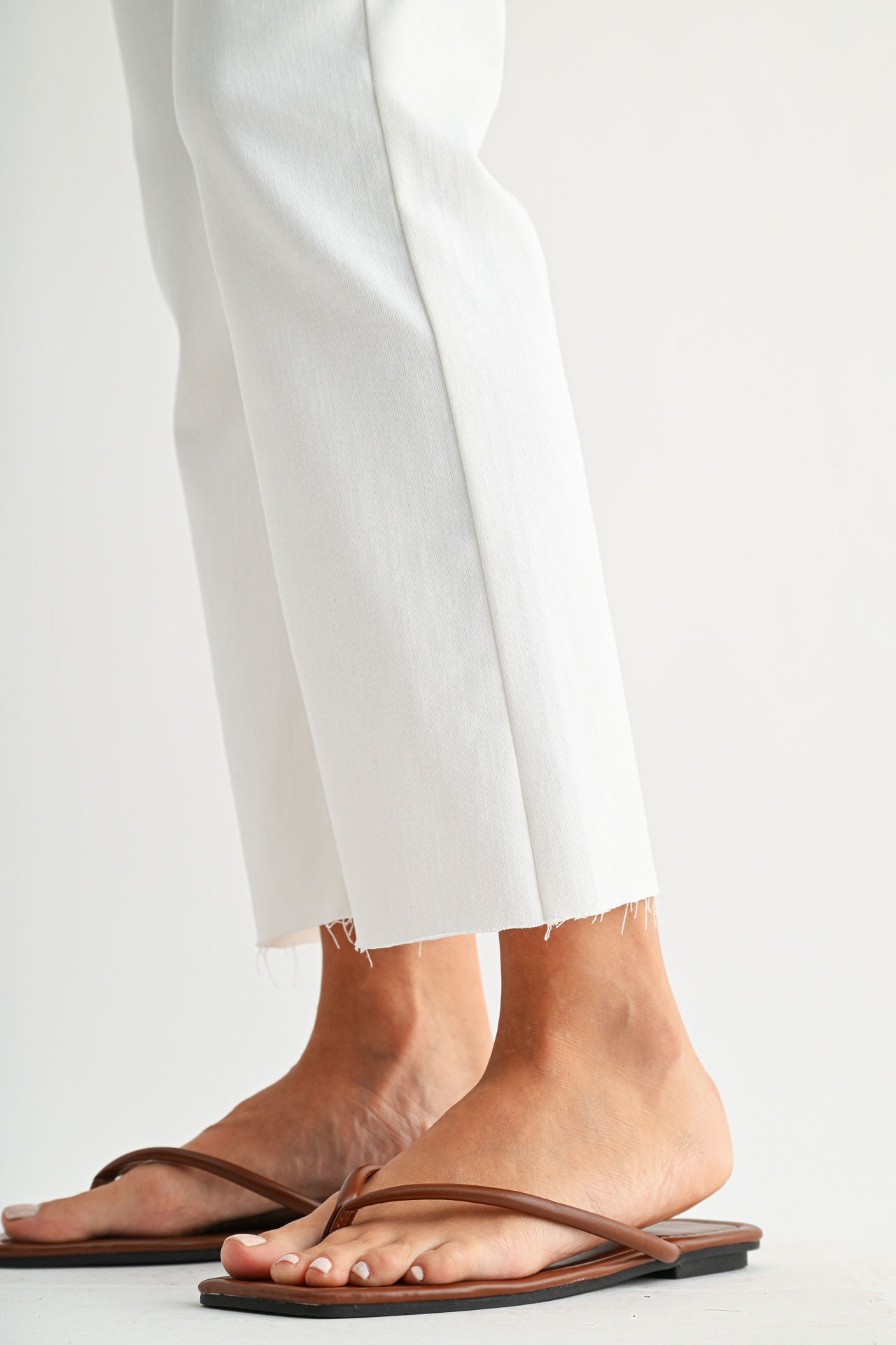 Ivory Cropped Flare Leg