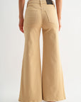 Latte Bond Wide Leg Jeans