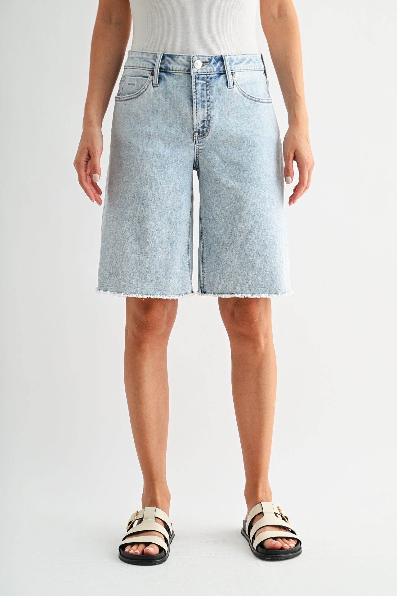 Snow Wash Chelsea Denim Bermuda Short