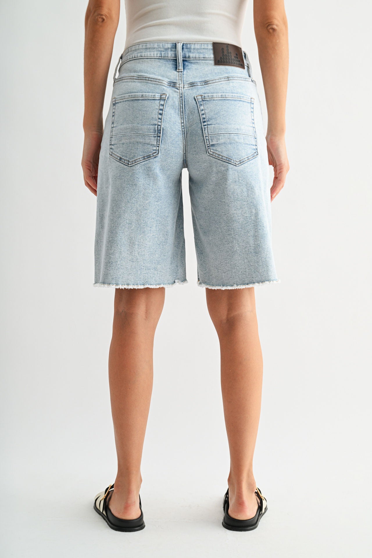 Snow Wash Chelsea Denim Bermuda Short