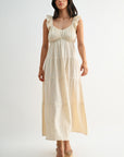 Pearl Empire Waist Tiered Maxi Dress