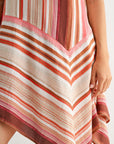 Red Striped Handkerchief Dress