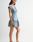 Light Indigo Denim Tiered Denim Dress