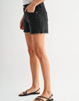 Black Eiffel Mid Rise Short
