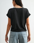 Black V-Neck Tee