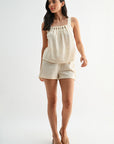 Pearl 3 Inch Short w/ Crochet Side