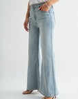 Light Antique Wash Bond Wide Leg Jeans