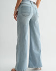 Light Antique Wash Bond Wide Leg Jeans