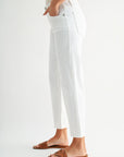 Ivory Dover Cropped Straight Leg Jeans