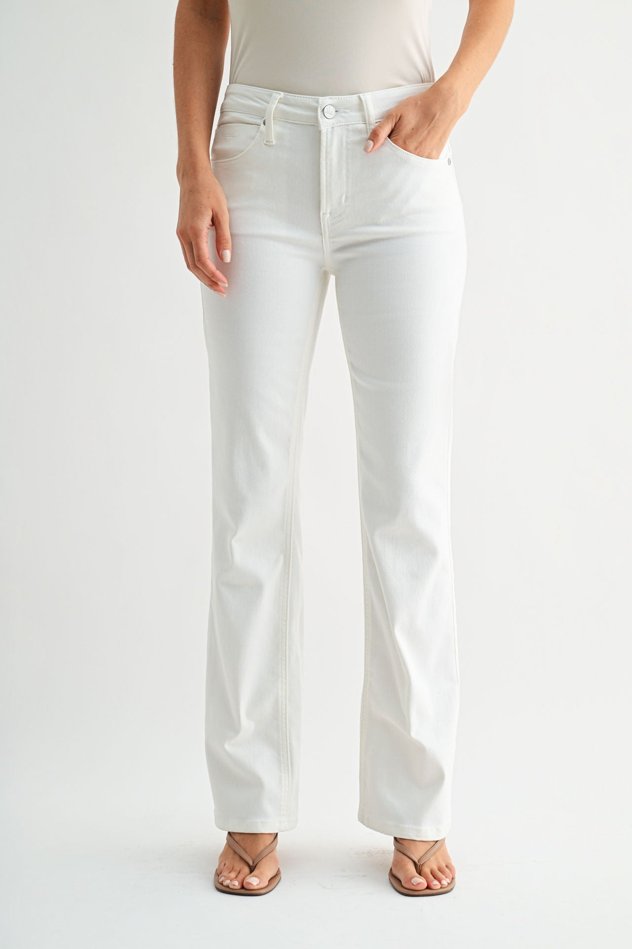 Ivory Chelsea Bootcut Denim