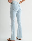 Snow Wash Eiffel Flare Leg Jeans