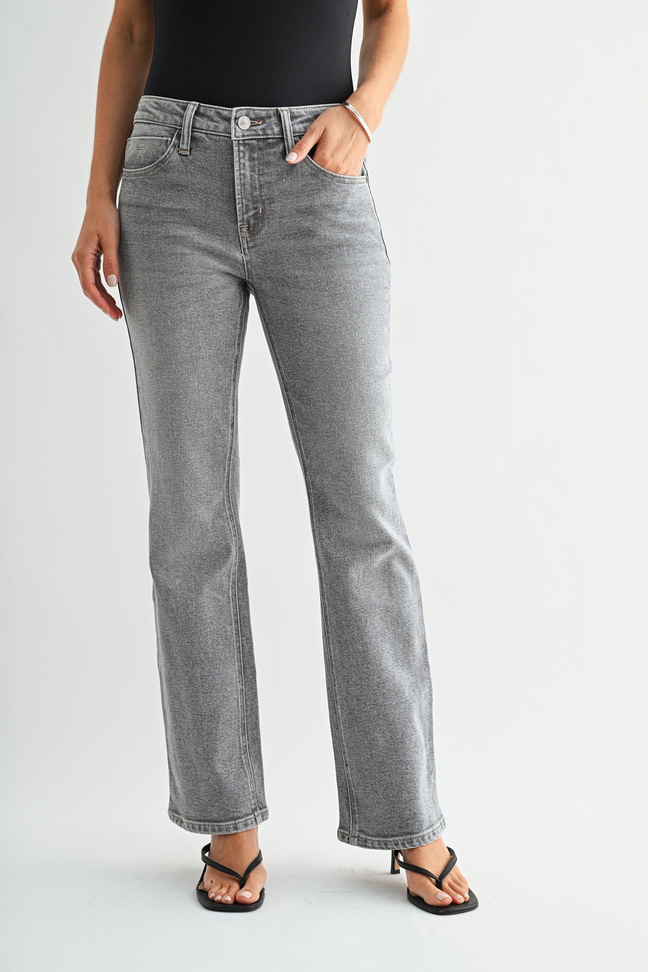 Gray Denim Chelsea Bootcut Jeans