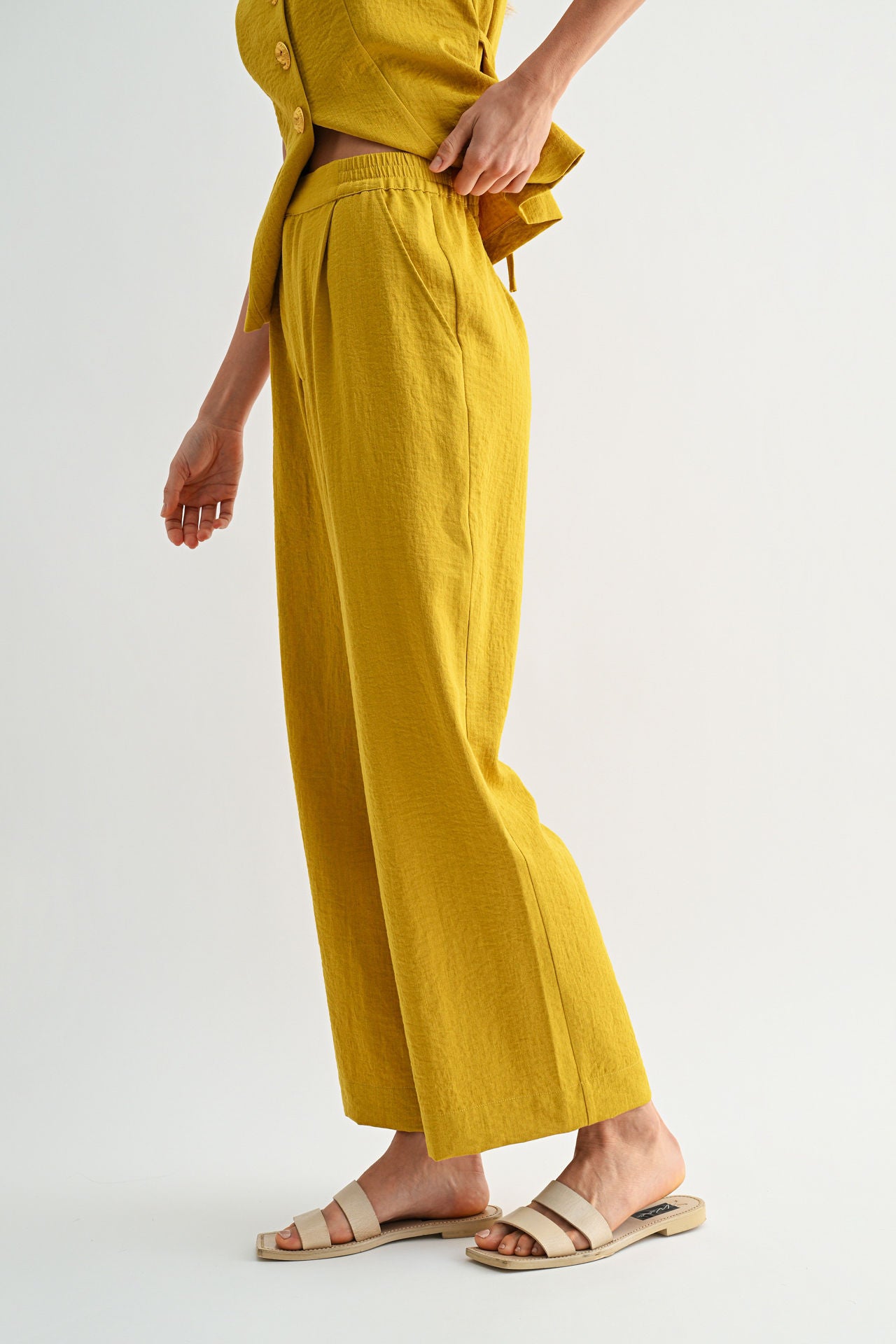 Dijon Pleated Wide Leg Trouser