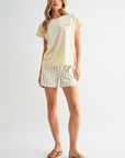 Pearl Dolman Sleeve Graphic Tee