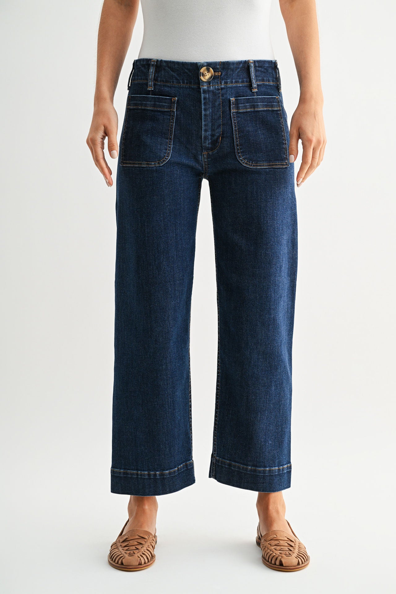 Soho Crop Jean Dark Indigo Denim