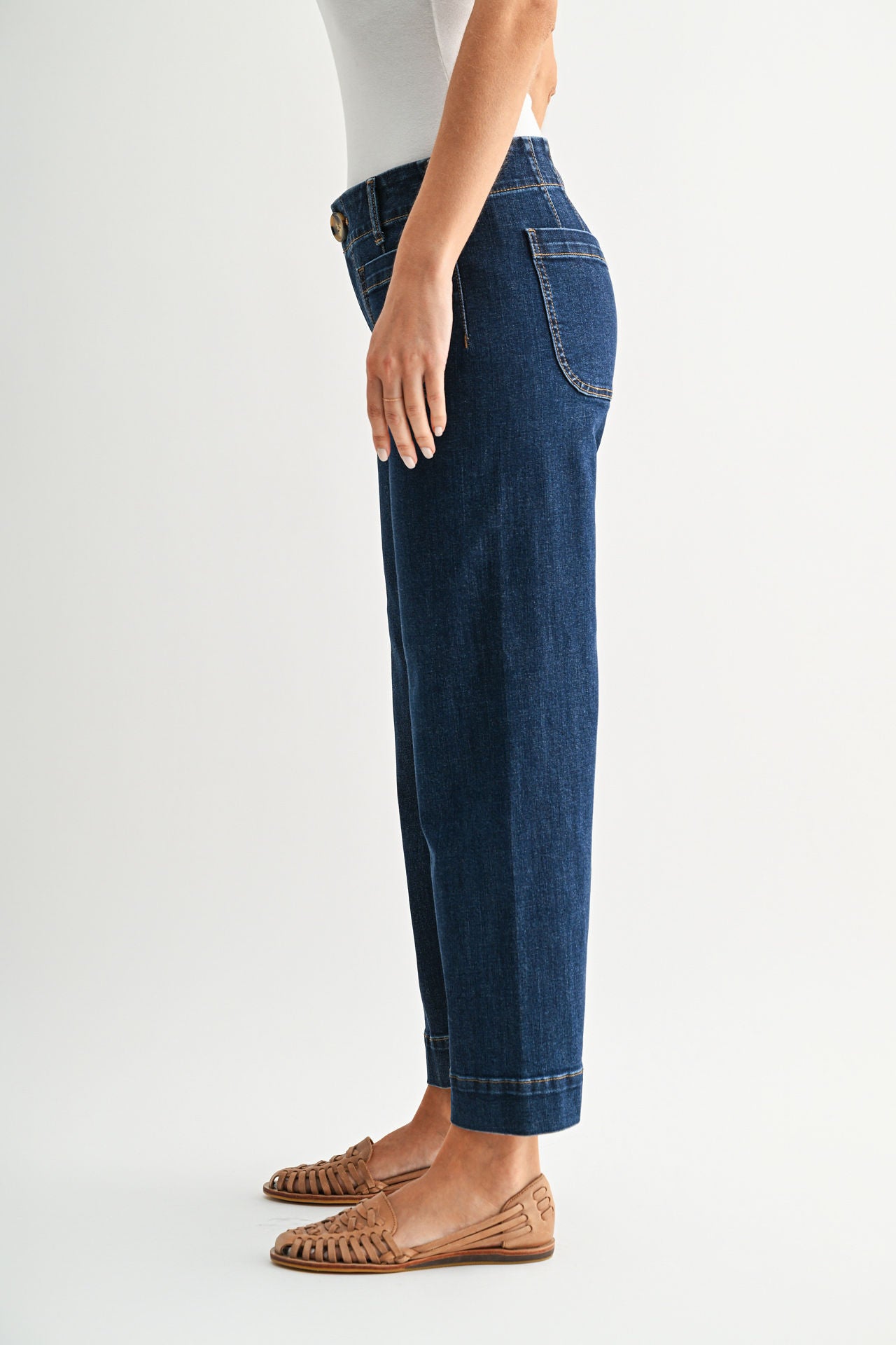 Soho Crop Jean Dark Indigo Denim