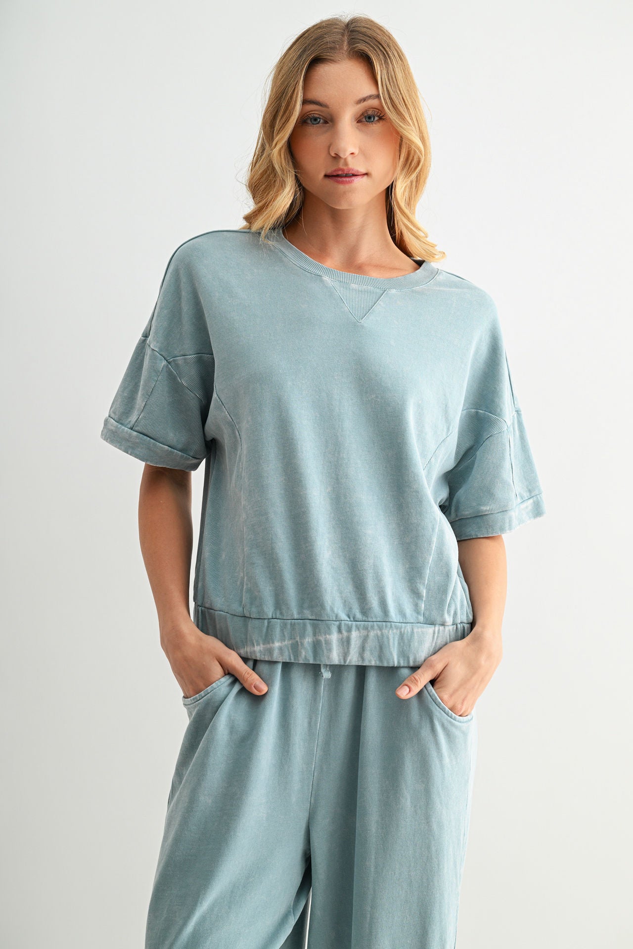 Blue Grotto Short Sleeve Sweatshirt