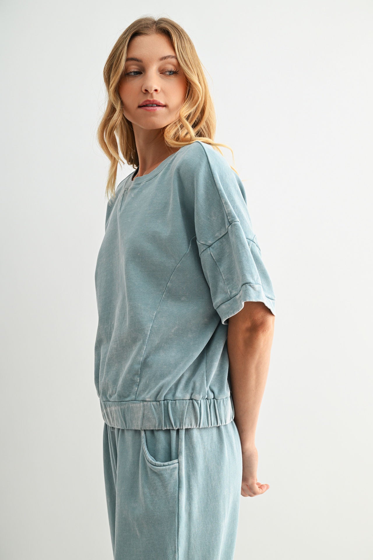 Blue Grotto Short Sleeve Sweatshirt