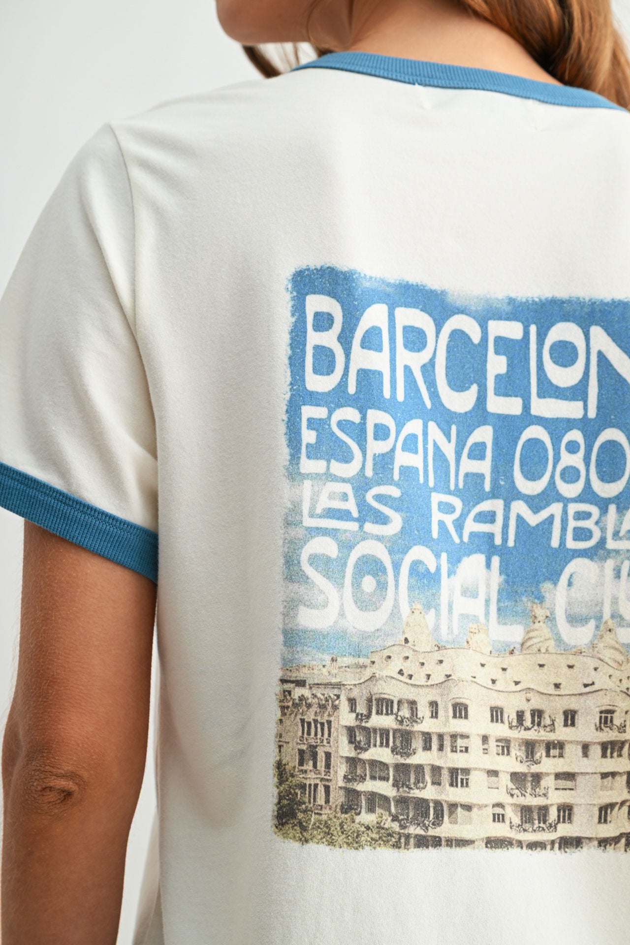 Graphic Ringer Tee Gardenia