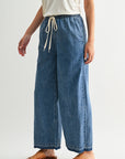 Pull On Lounge Crop Pant Vintage Wash